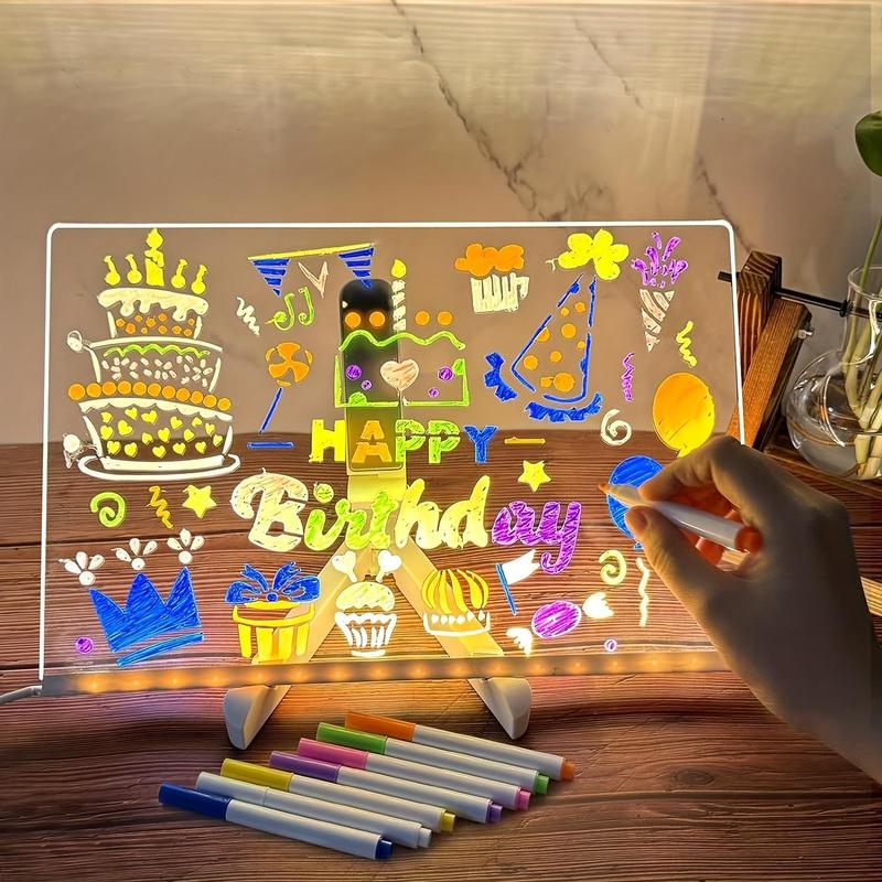 🏆Save 49%🏆 Creative Rewritable Acrylic LED Message Board -(with 7 Pens)