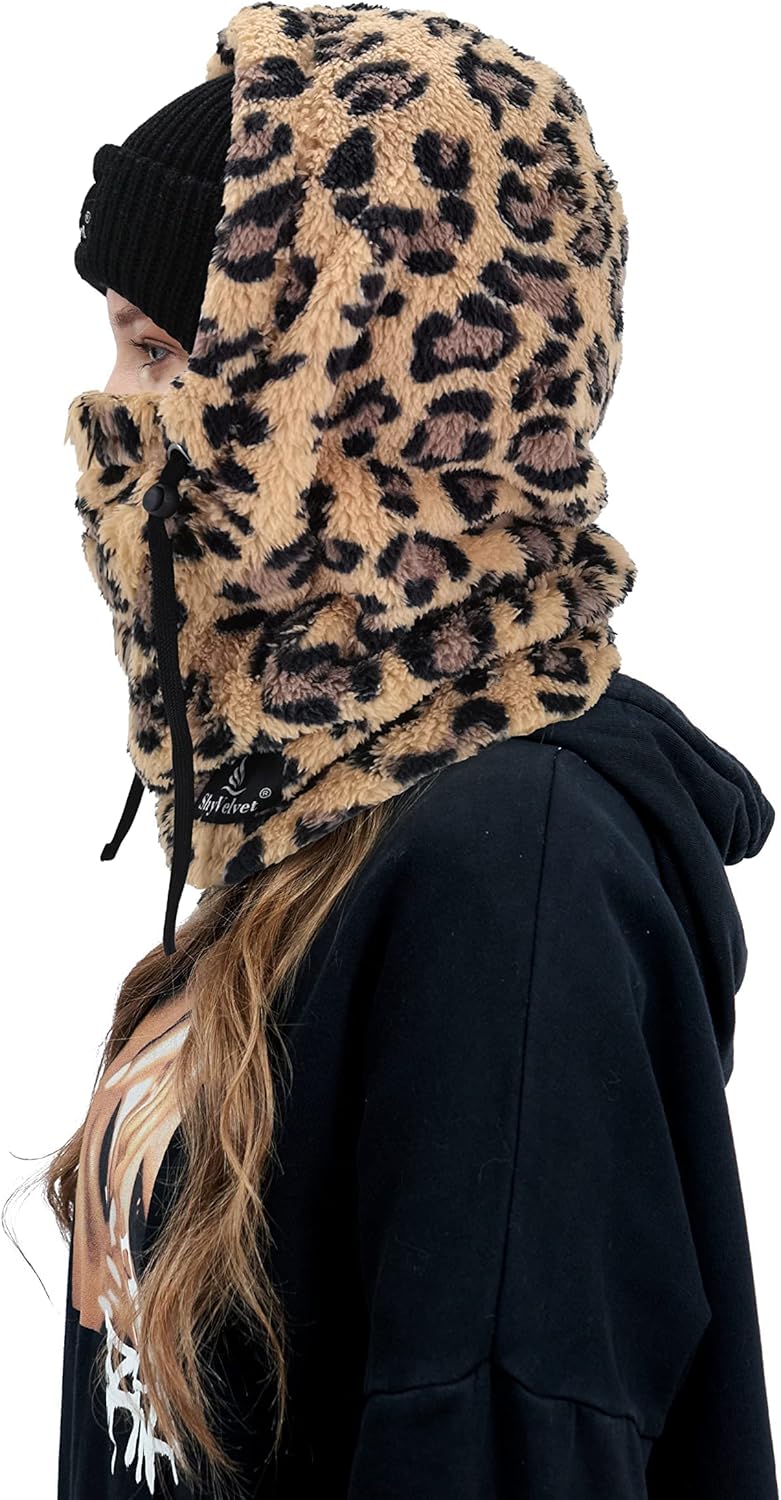 Balaclava Wind-Resistant Winter Face Mask,Fleece Ski Mask for Men and Women,Warm Face Cover Hat Cap Scarf