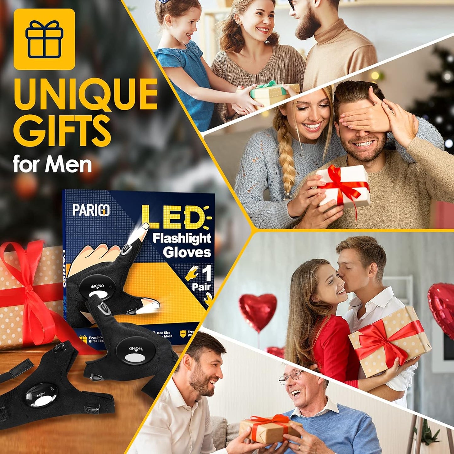 Hands-Free LED Flashlight Gloves – The Smart Gift for Men Who Love Fixing, Fishing & Adventure