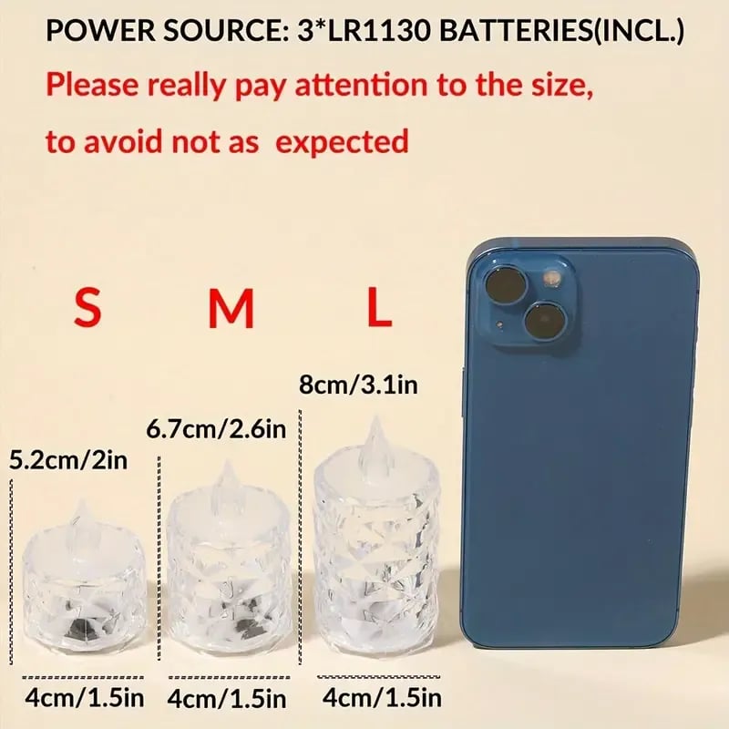 ON SALE🔥3pcs/SET Crystal Flameless Candle Light-Buy 4 Sets