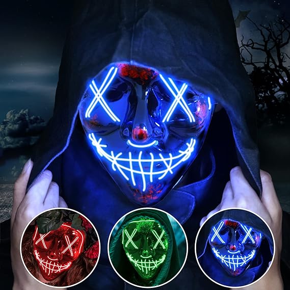 Halloween mask, glow mask cosplay