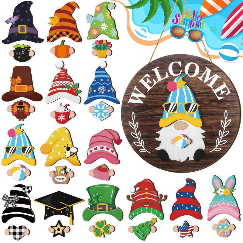 🎉 Last Day Promotion 49% OFF 🎉Interchangeable Wooden Gnome Welcome Sign🎈