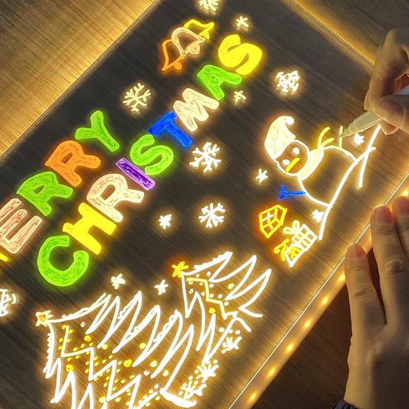 🎃Halloween Gifts 🎃  - LED Note Board with Colored Pens