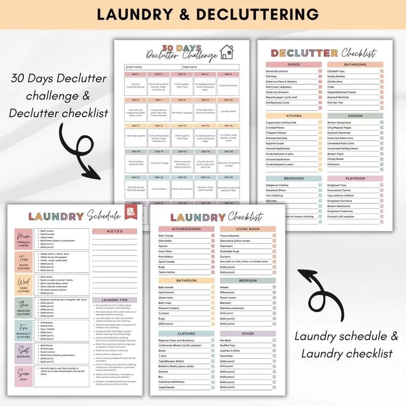 📚ADHD Cleaning Planner Bundle