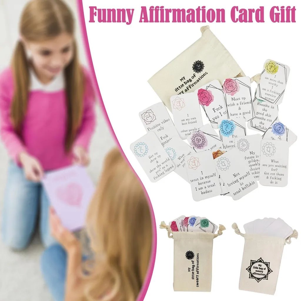 🎁Hot Sale 49% OFF✨-Funny Affirmation Card Gift With Storage Pouch🎁