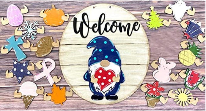 🎉 Last Day Promotion-49% OFF 🎉Cute 3D Seasonal Interchangeable Gnome Door Hanger