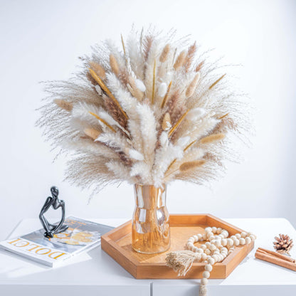 Natural dried pampas grass boho home decor bouquet💐