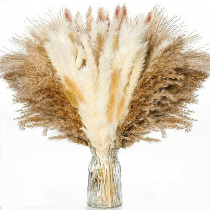Natural dried pampas grass boho home decor bouquet💐
