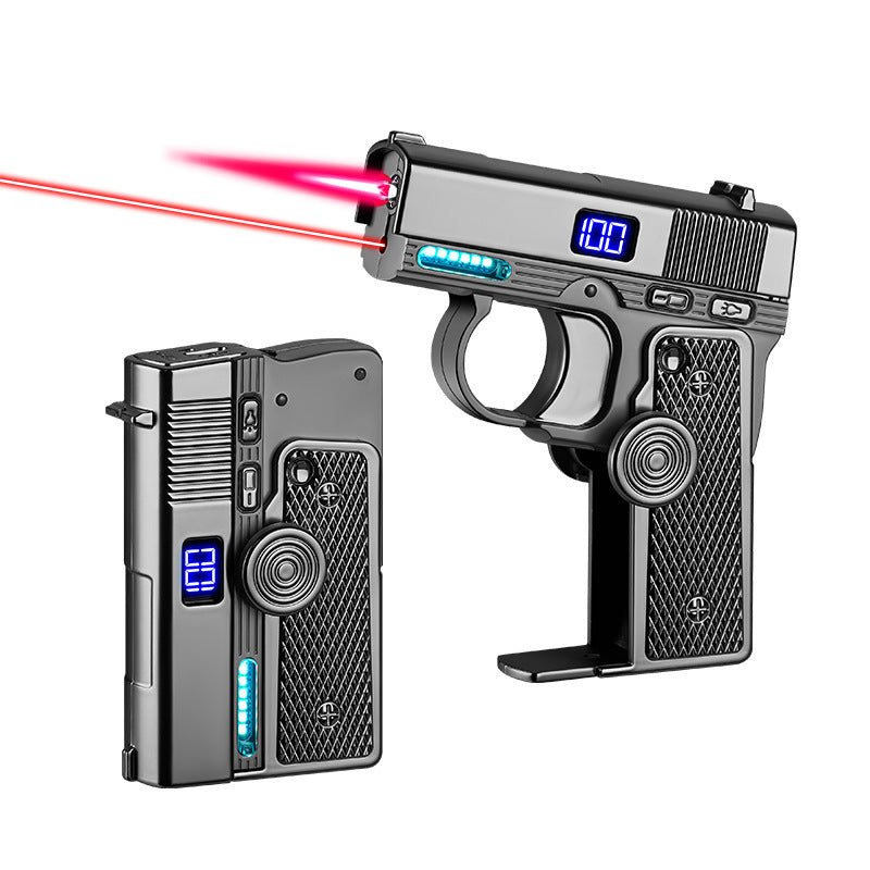 Folding Fingertip Gyro Windproof Inflatable Laser Lighter