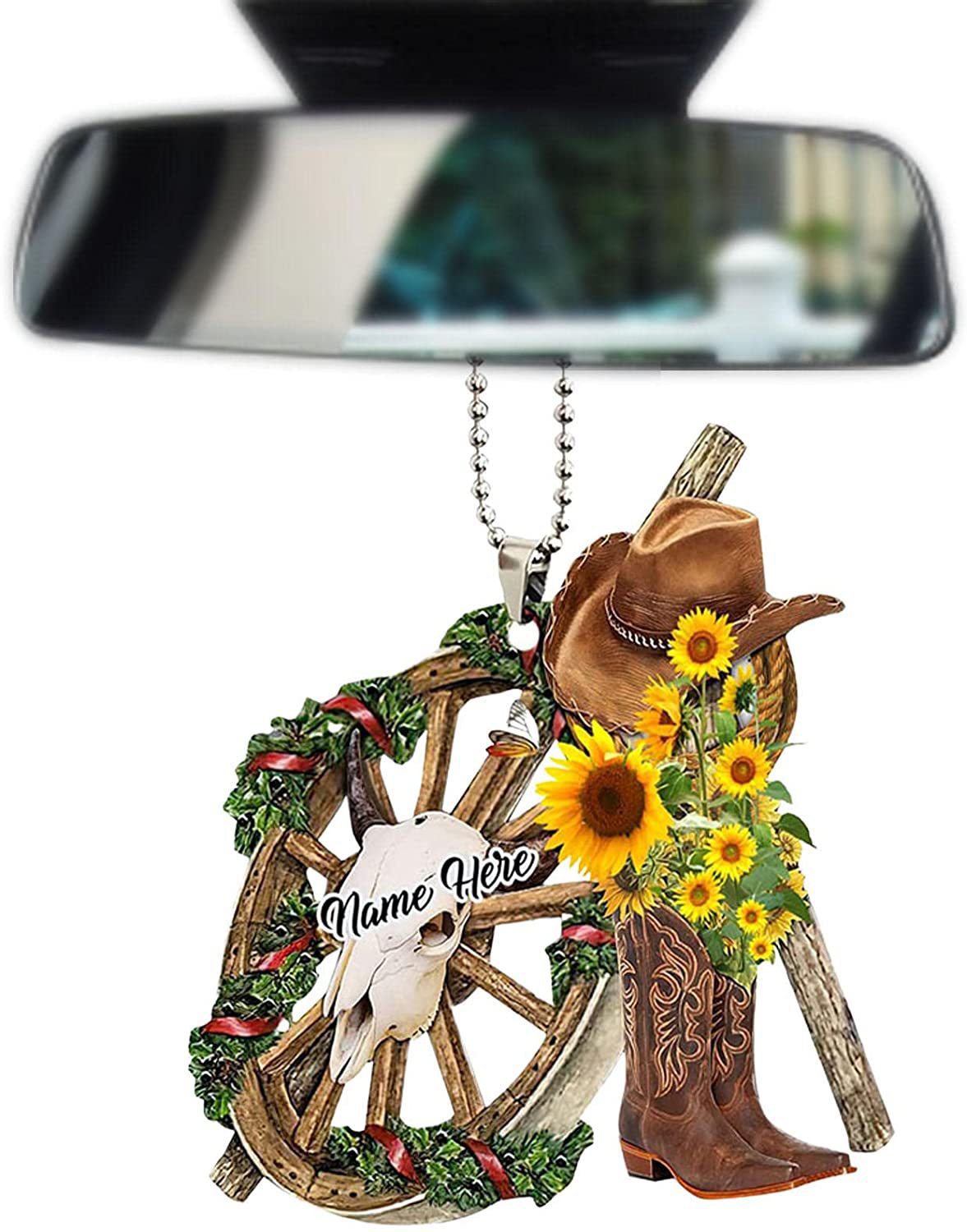 Hat Boot Design Car Pendant, Car Interior Rear View Mirror Hanging Decoration, Car Accessories, Car Ornament
