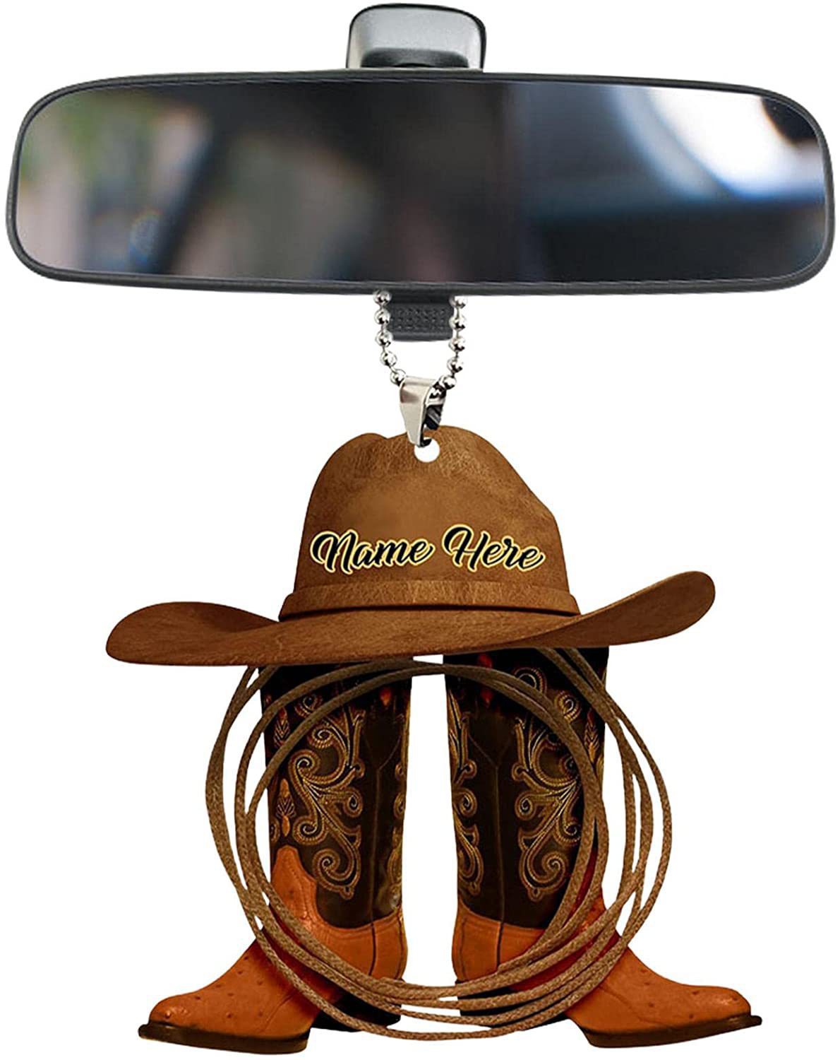 Hat Boot Design Car Pendant, Car Interior Rear View Mirror Hanging Decoration, Car Accessories, Car Ornament