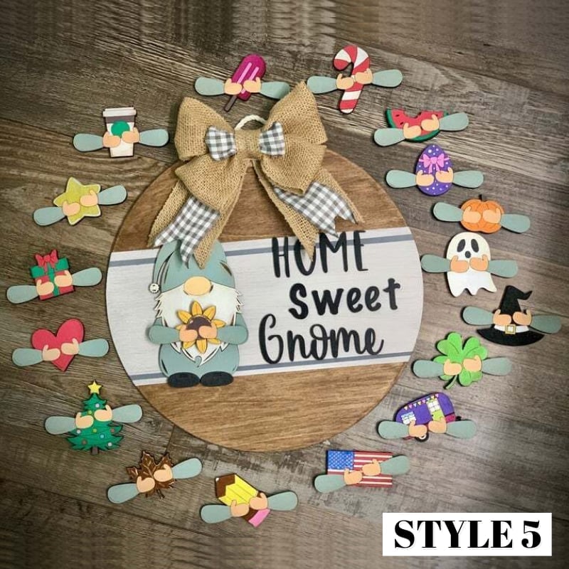 🎉 Last Day Promotion-49% OFF 🎉Cute 3D Seasonal Interchangeable Gnome Door Hanger