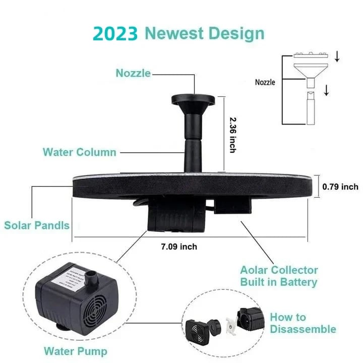 🔥LAST DAY 50% OFF🔥Solar-Powered Bird Fountain Kit