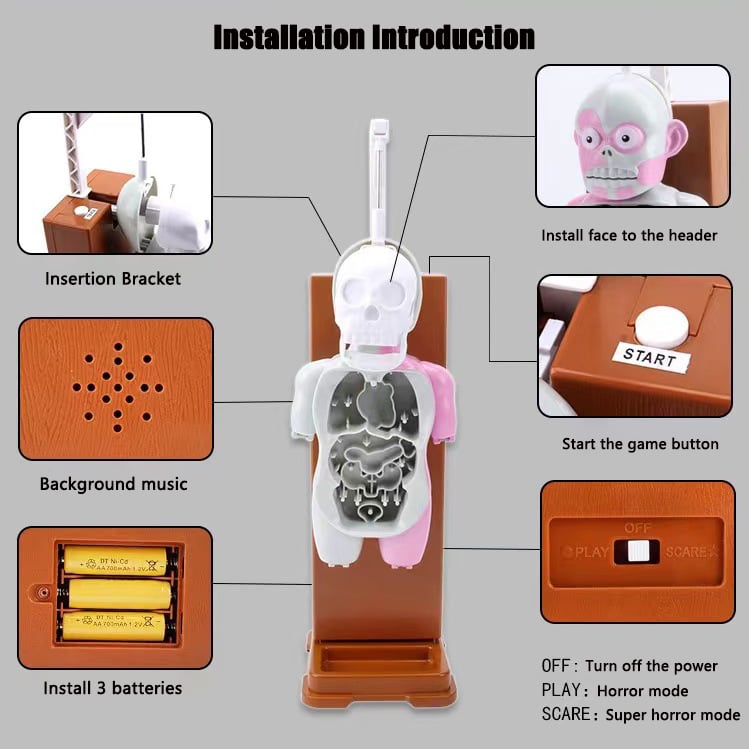 ☠️Mannequin Eject Educational Toy 🎁Halloween Gift