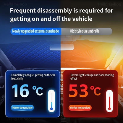 LEIBOO Car Windshield Cover – All-Season Protection from Snow, Ice, Frost & Sun