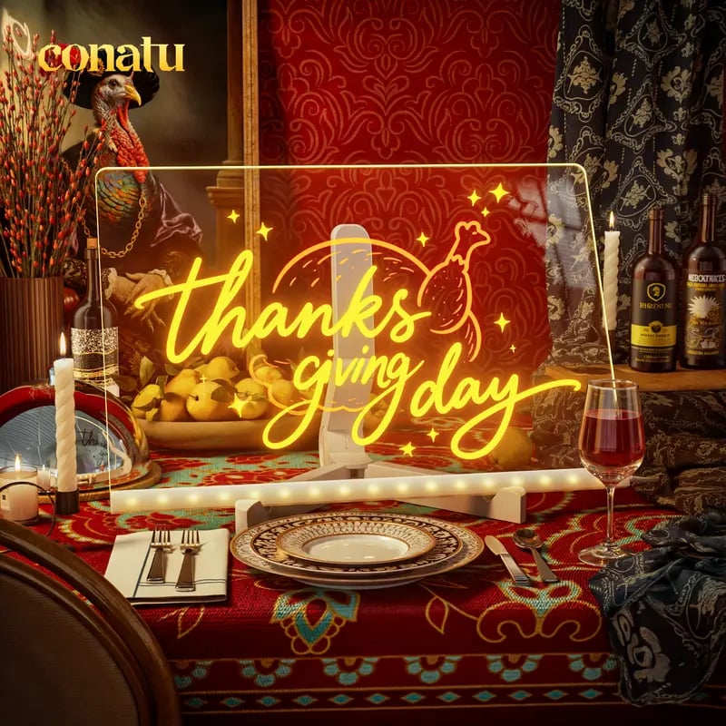 🎃Halloween Gifts 🎃  - LED Note Board with Colored Pens