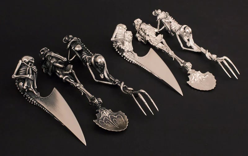 Halloween Gift Skeletal Cutlery Sets