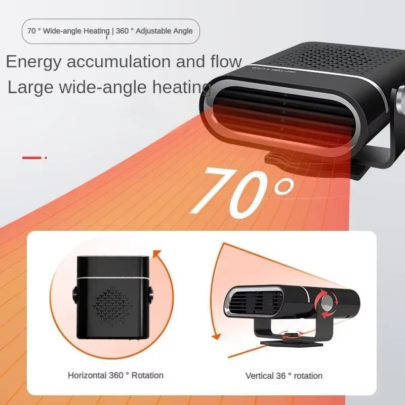 💥LAST DAY 49% OFF-🔥Car Heater Portable Electric Heating Fan Defogger Defroster Demister 12V/24V