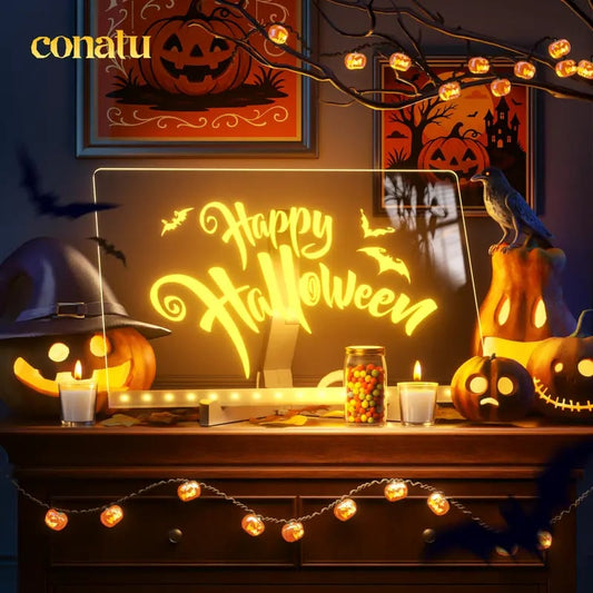 🎃Halloween Gifts 🎃  - LED Note Board with Colored Pens