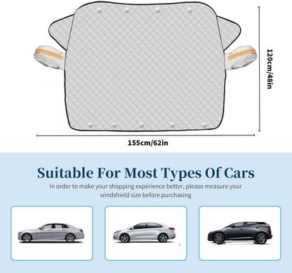 LEIBOO Car Windshield Cover – All-Season Protection from Snow, Ice, Frost & Sun
