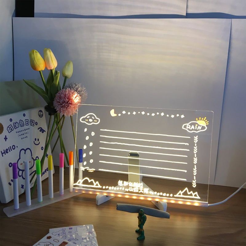 🎃Halloween Gifts 🎃  - LED Note Board with Colored Pens