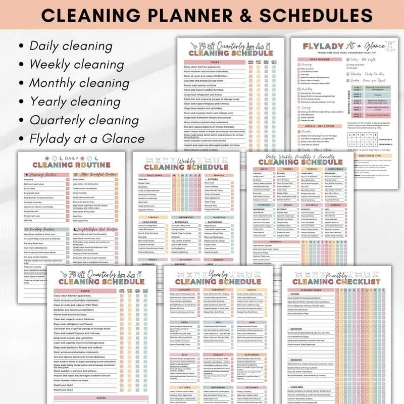 📚ADHD Cleaning Planner Bundle