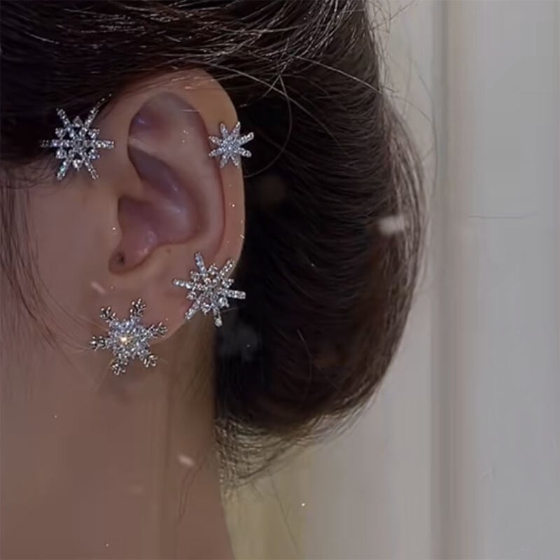 🎅New Year Diamond And Zirconia Earrings Without Holes
