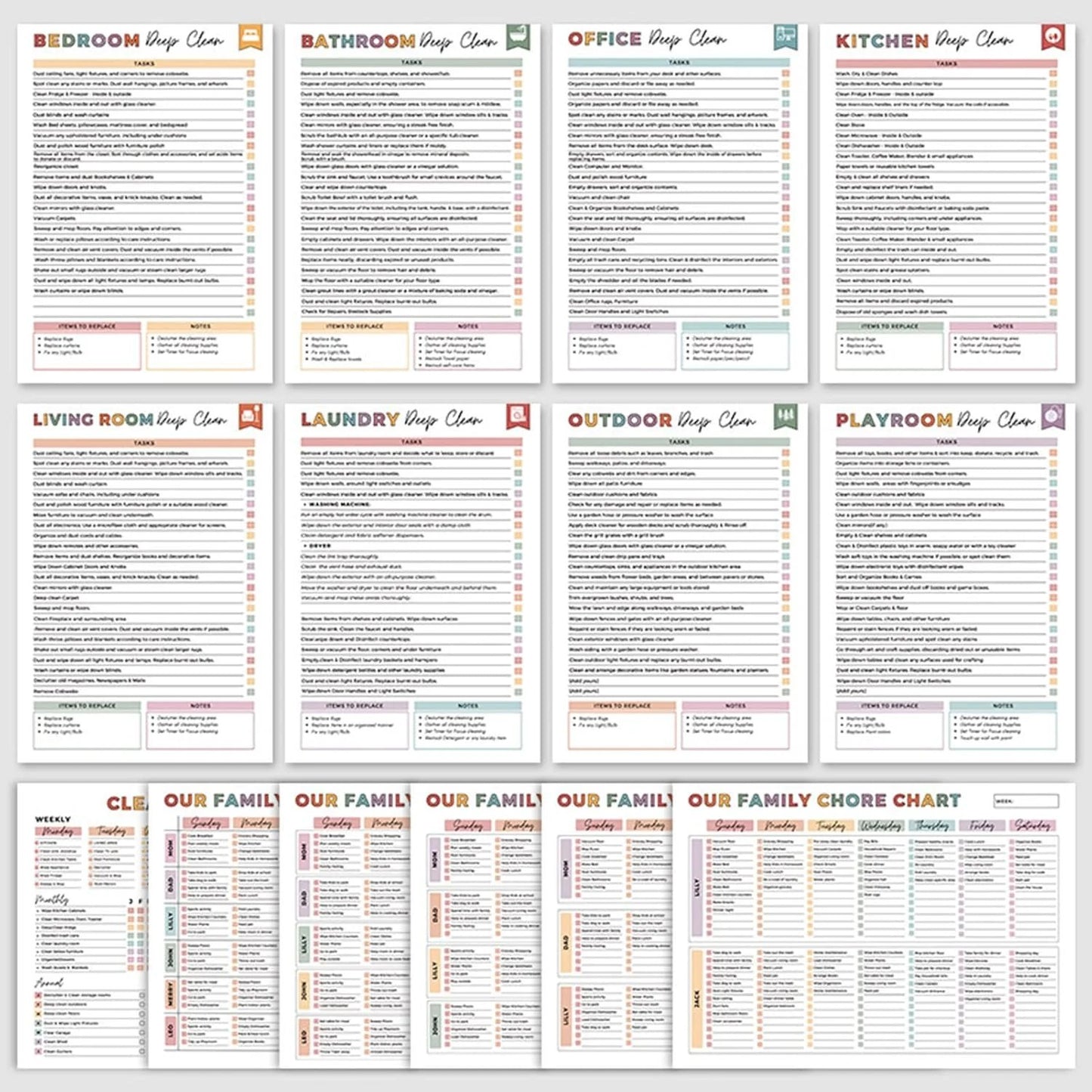 📚ADHD Cleaning Planner Bundle