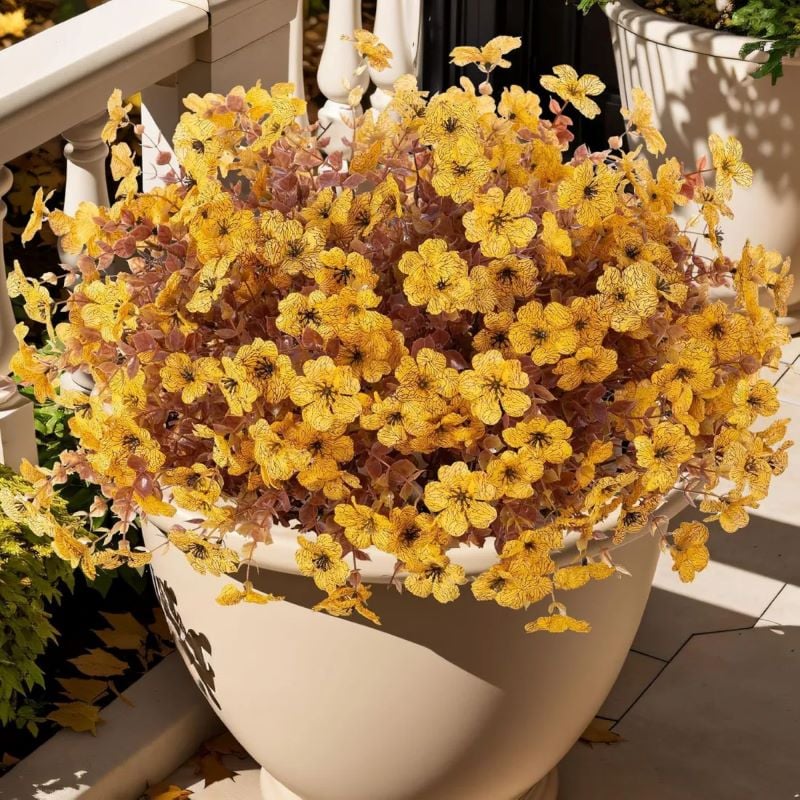 💖Last Day 49% OFF🍁Rainproof Lifelike Fall Artificial Flowers With UV-Shield Coating