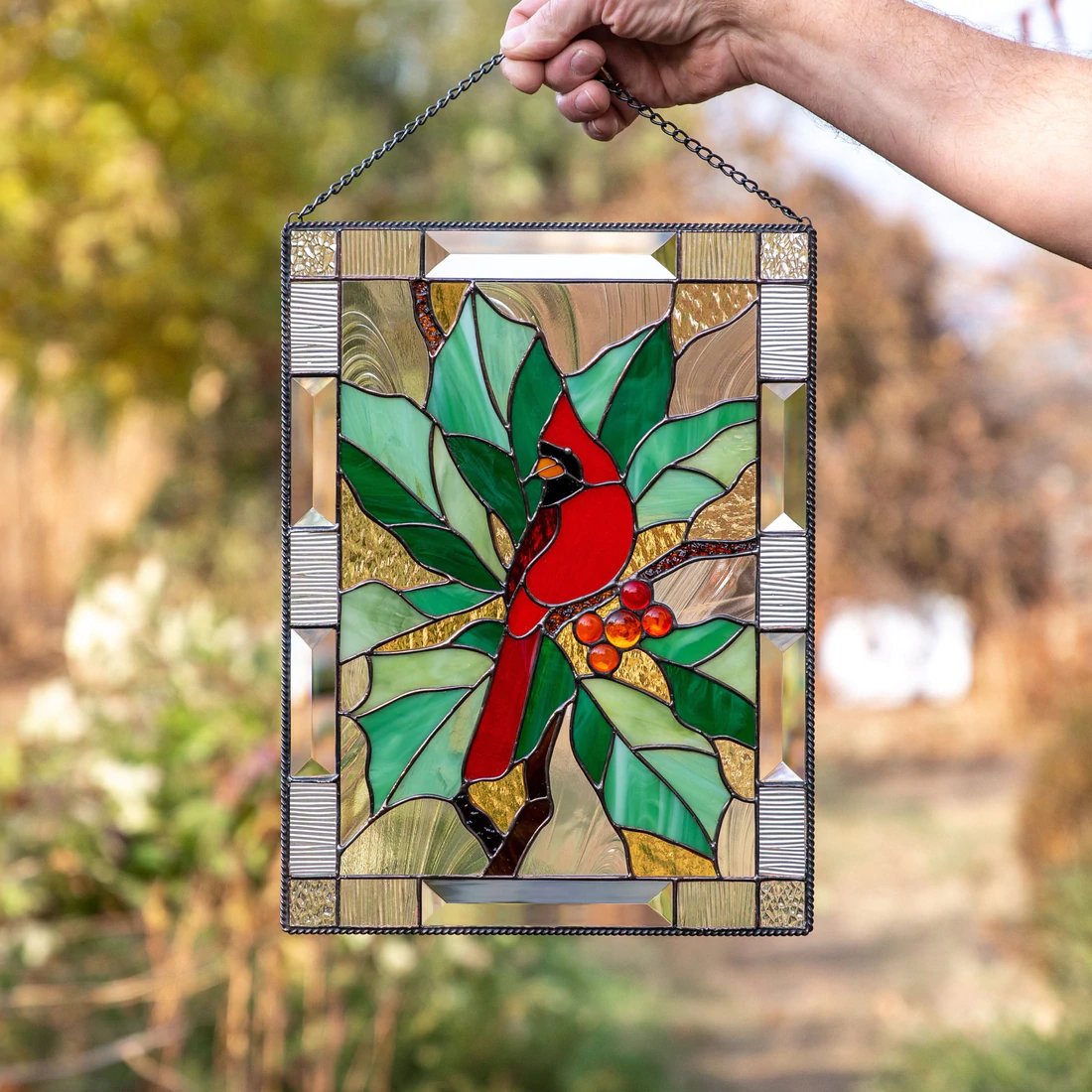 🎉 Last Day Promotion-50% OFF 🎉-Cardinal Stained Glass Window Panel
