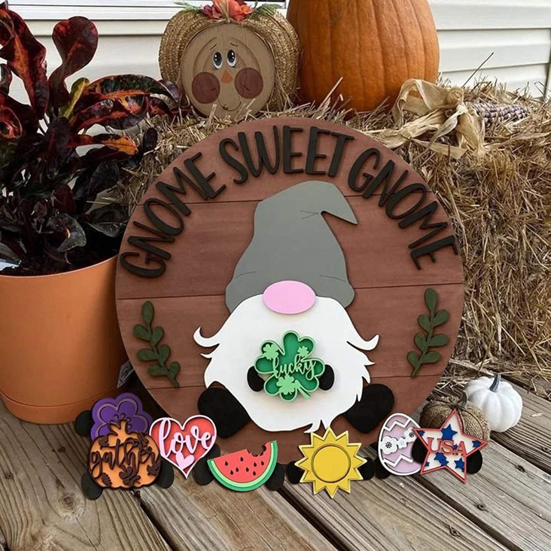 🎉 Last Day Promotion-49% OFF 🎉Cute 3D Seasonal Interchangeable Gnome Door Hanger