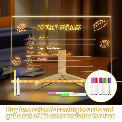 🏆Save 49%🏆 Creative Rewritable Acrylic LED Message Board -(with 7 Pens)