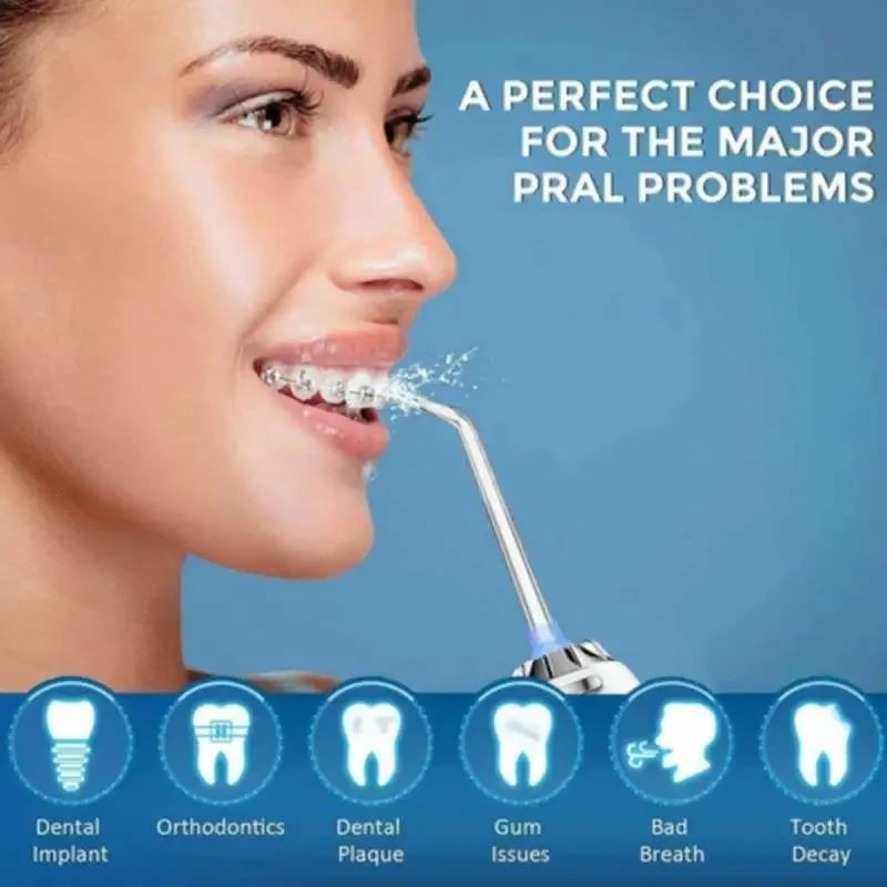 🦷Rechargeable Portable Electric Dental Water Flosser Oral Irrigator With 4 Nozzle 🪥