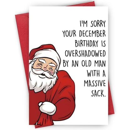 🎅 Cartoon Santa Claus Birthday Card