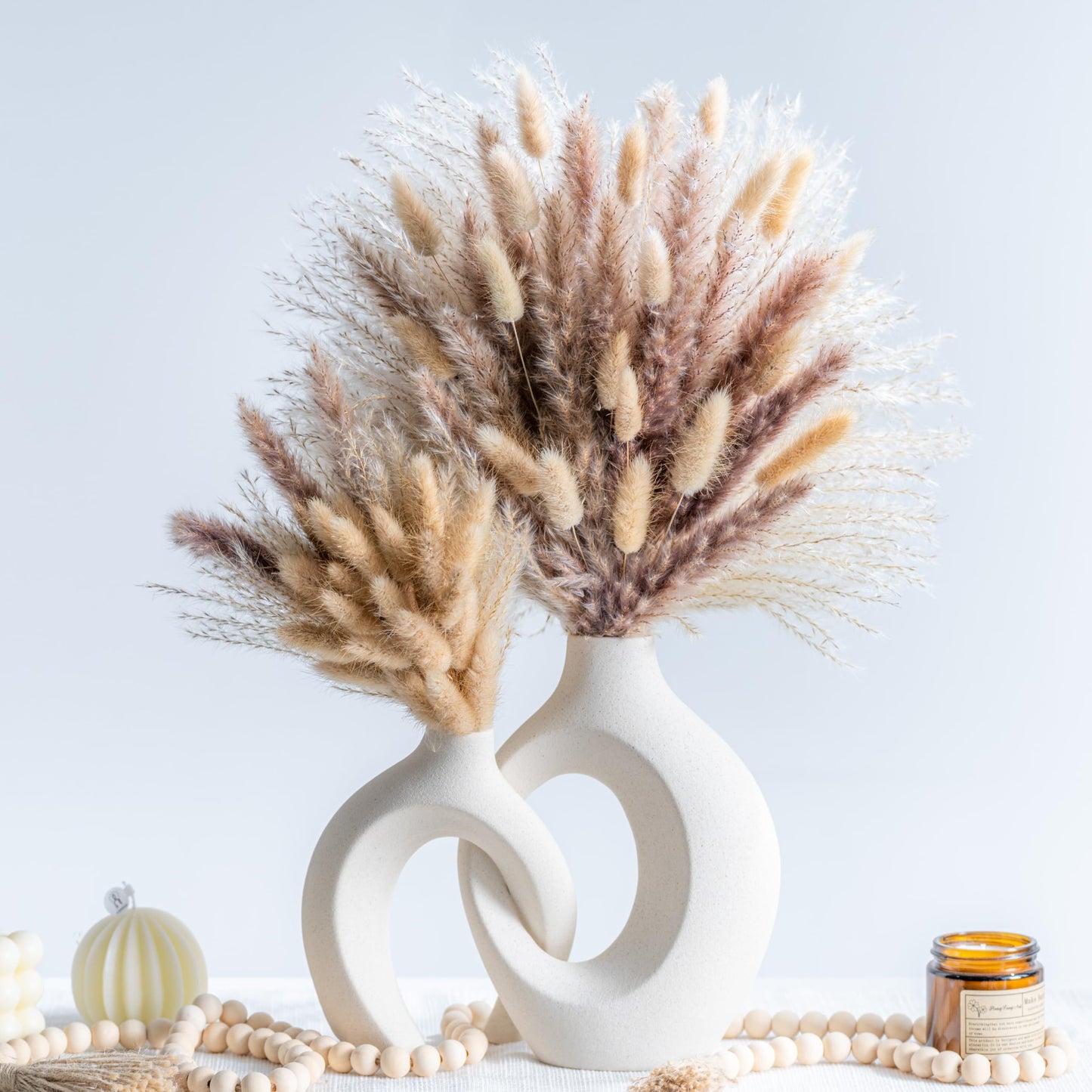 Natural dried pampas grass boho home decor bouquet💐