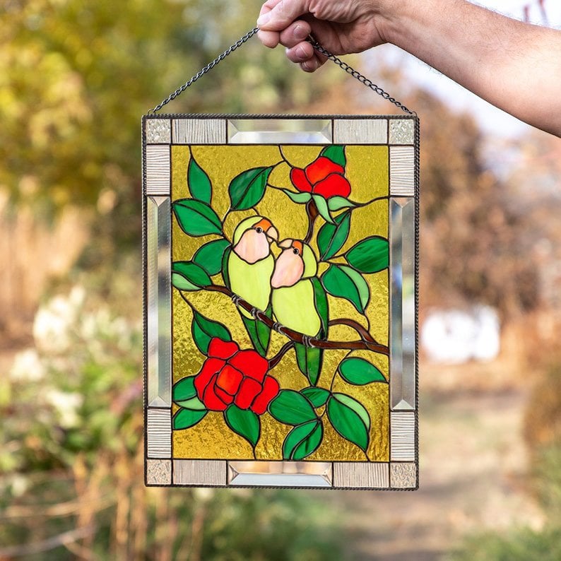 🎉 Last Day Promotion-50% OFF 🎉-Cardinal Stained Glass Window Panel