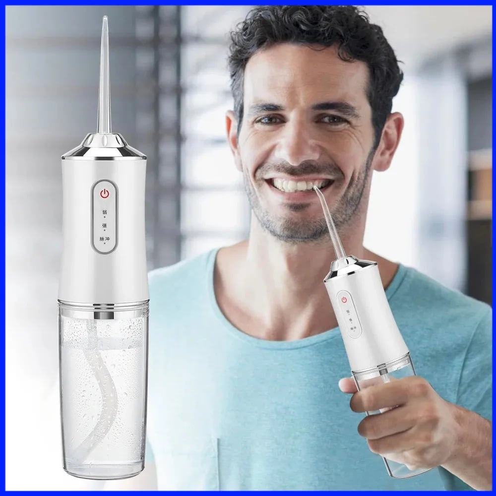 🦷Rechargeable Portable Electric Dental Water Flosser Oral Irrigator With 4 Nozzle 🪥