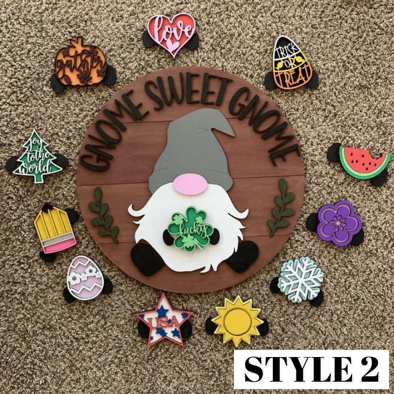 🎉 Last Day Promotion-49% OFF 🎉Cute 3D Seasonal Interchangeable Gnome Door Hanger