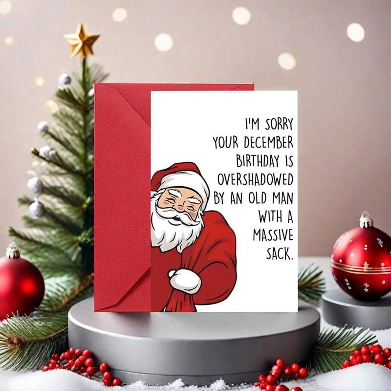 🎅 Cartoon Santa Claus Birthday Card
