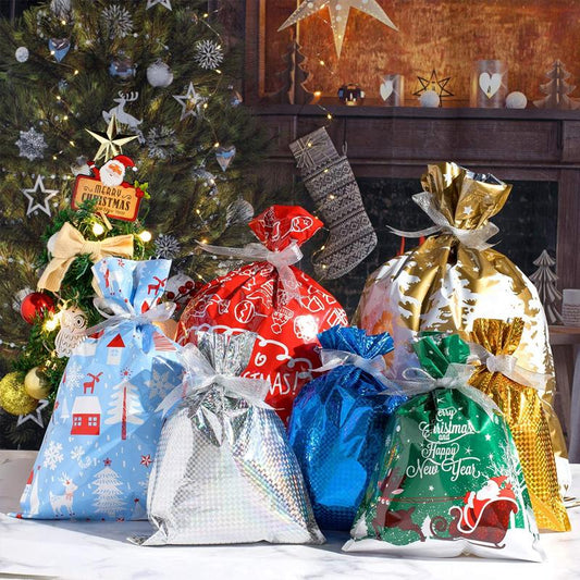 🎄 Christmas Sale – 49% OFF  Biodegradable Drawstring Christmas Gift Bags