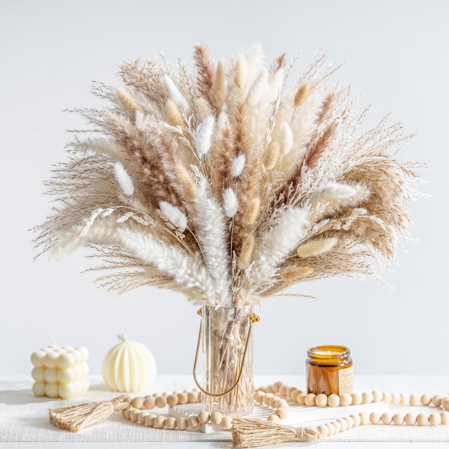 Natural dried pampas grass boho home decor bouquet💐