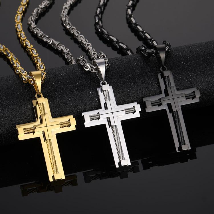 Elegant Cross Pendant Necklace