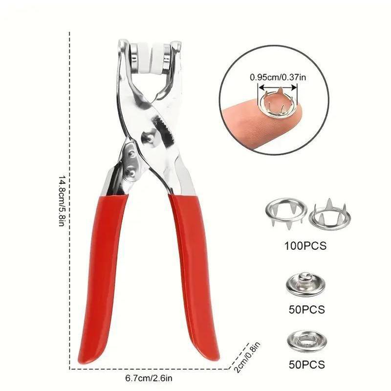 100pcs Snap Button & Pliers Tool Kit – Easy Fix for Clothes & DIY Projects