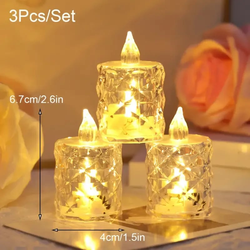 ON SALE🔥3pcs/SET Crystal Flameless Candle Light-Buy 4 Sets