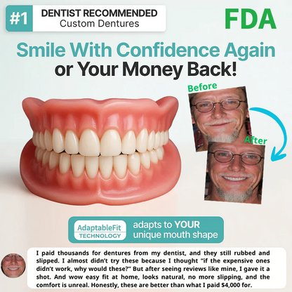 Custom-Fit Instant Smile Dentures – Natural Looking Comfort Fit